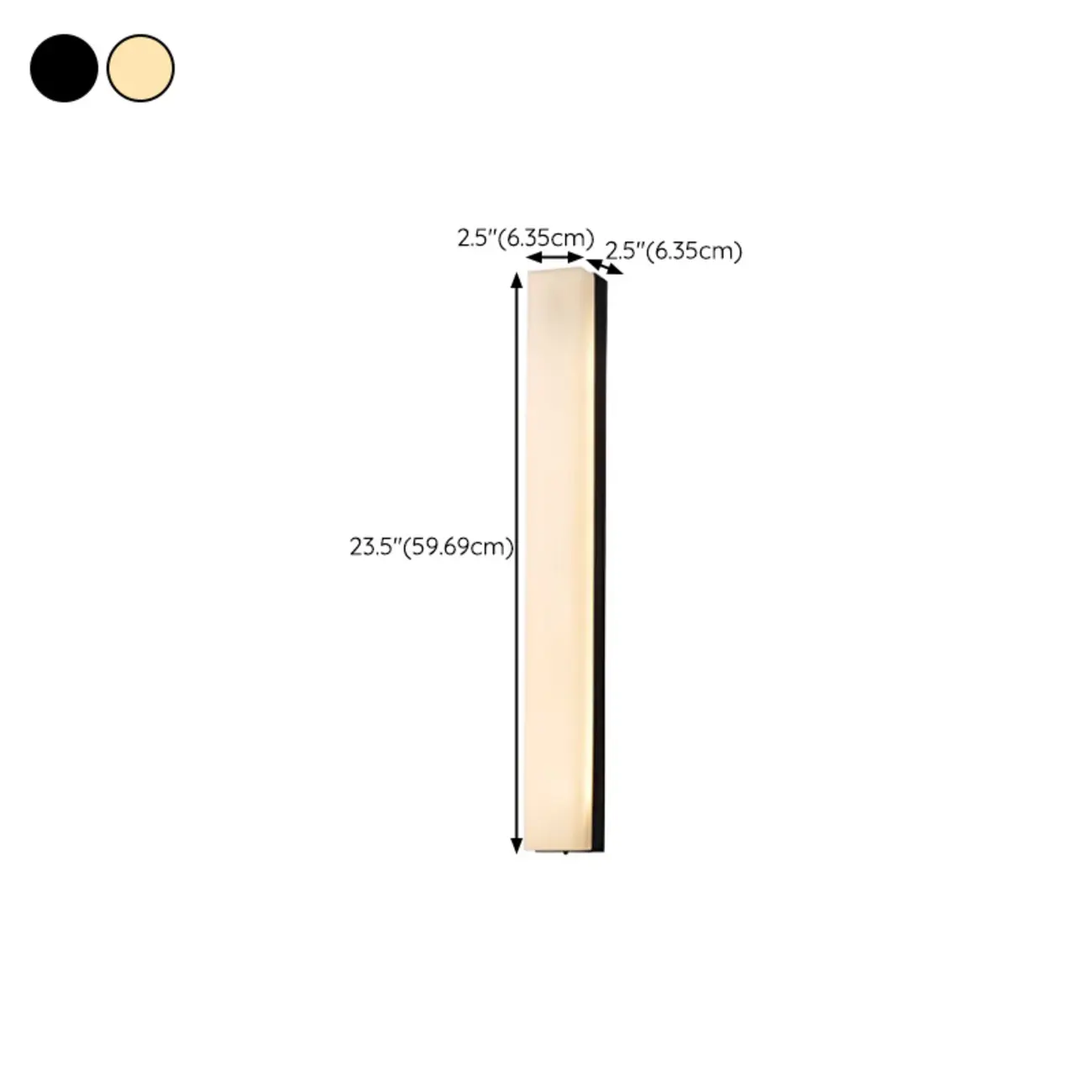 Modern Minimalist Stone Shade Alloy Wall Light #size