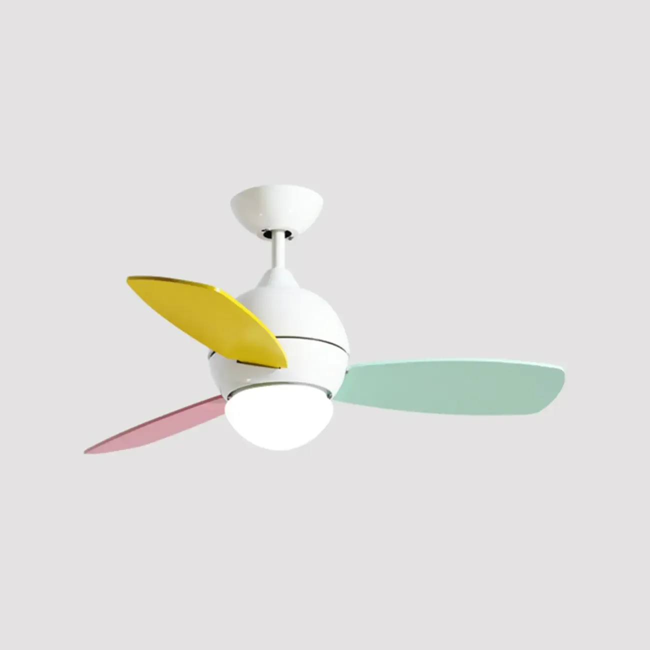 Multicolor Metal Ceiling Fan with LED for Bedroom Image - 8