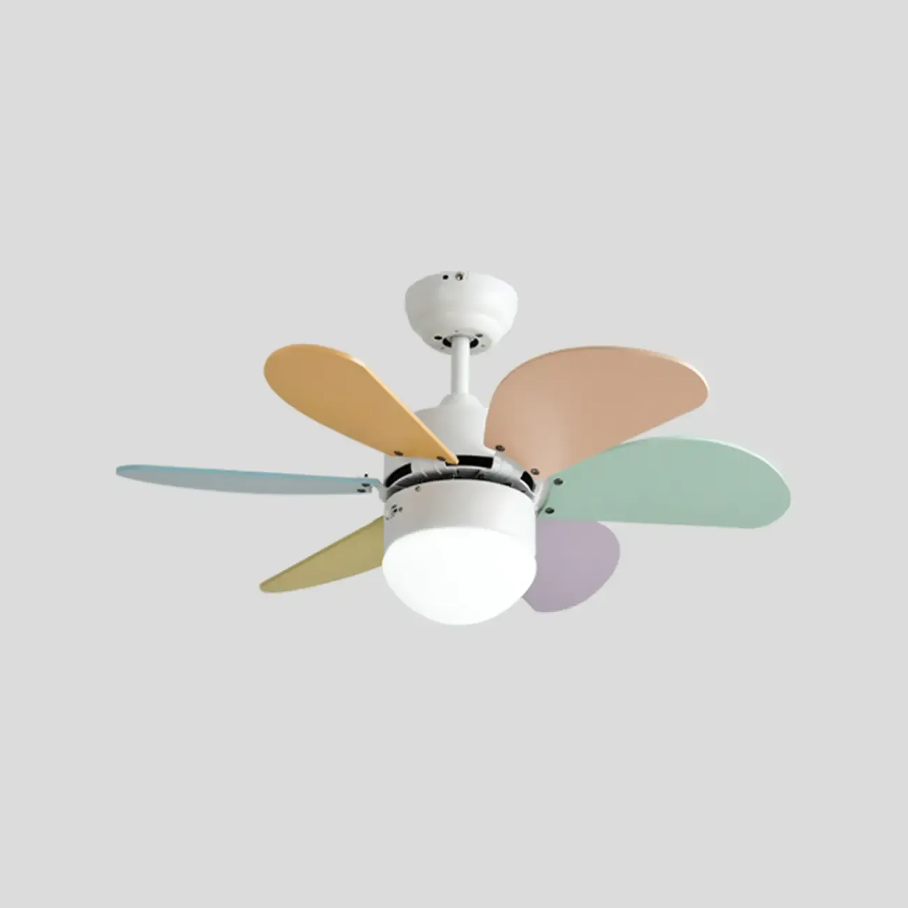 Multicolor Metal Ceiling Fan with LED for Bedroom Image - 13