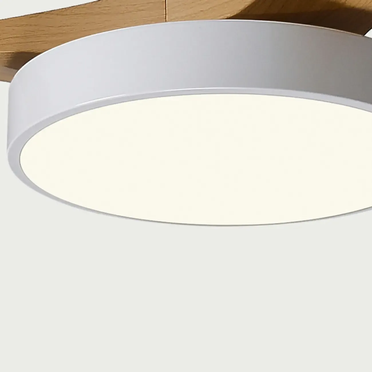 Modern Flush Mount Ceiling Fan Dimmable Light for Living Room