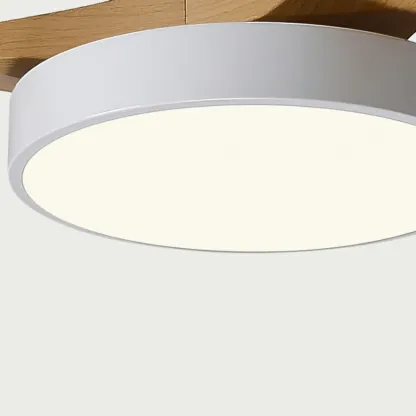 Modern Flush Mount Ceiling Fan Dimmable Light for Living Room