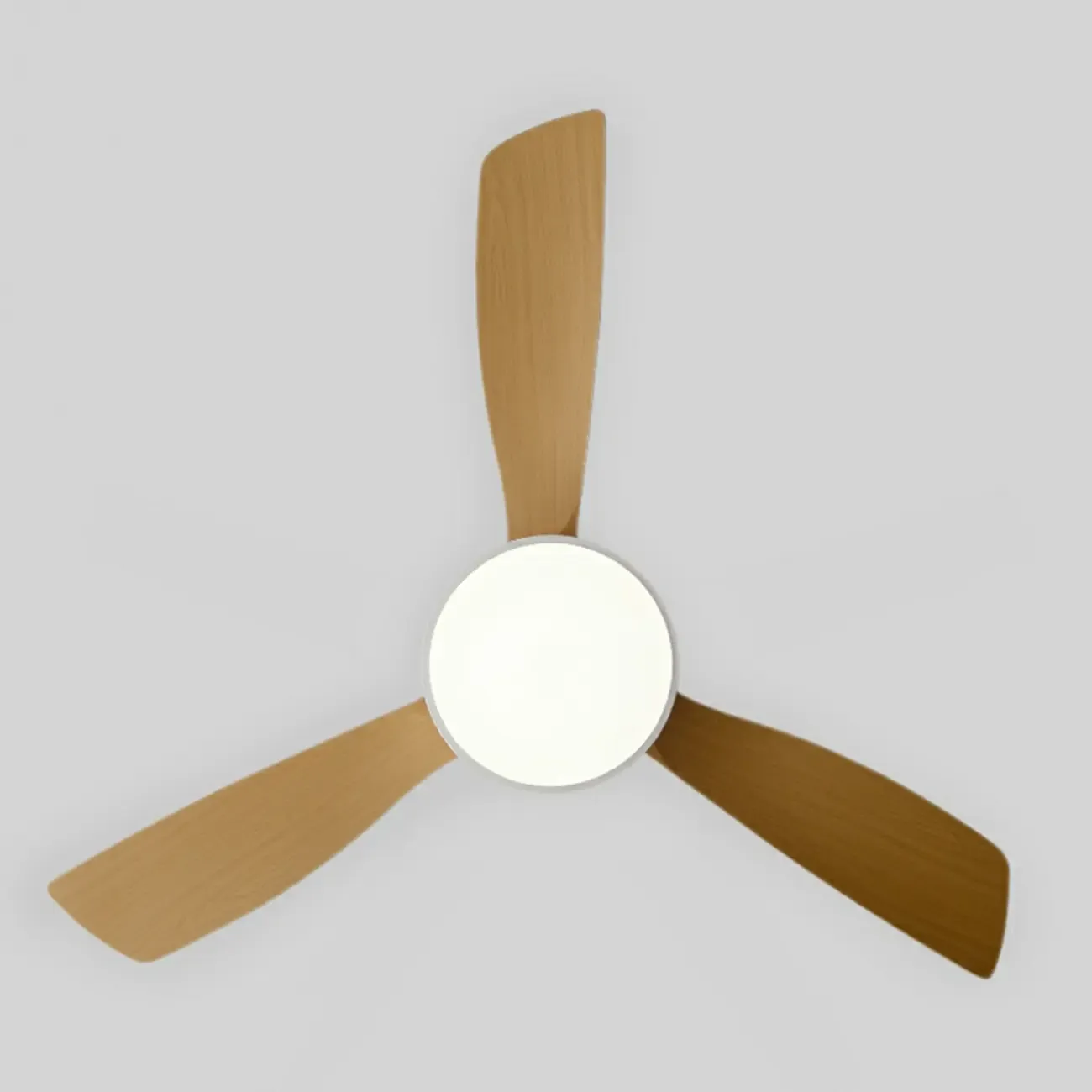 Modern Flush Mount Ceiling Fan Dimmable Light for Living Room