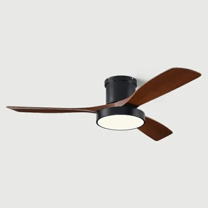 Modern Flush Mount Ceiling Fan Dimmable Light for Living Room