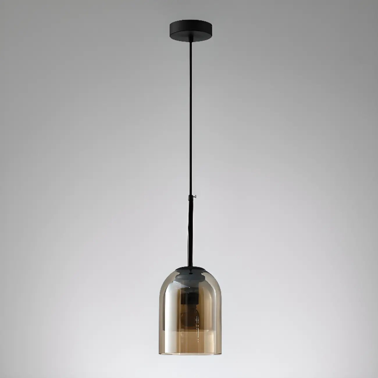 Modern Metal Gray Glass Cylinder Pendant Light Image - 10 | homeyfad
