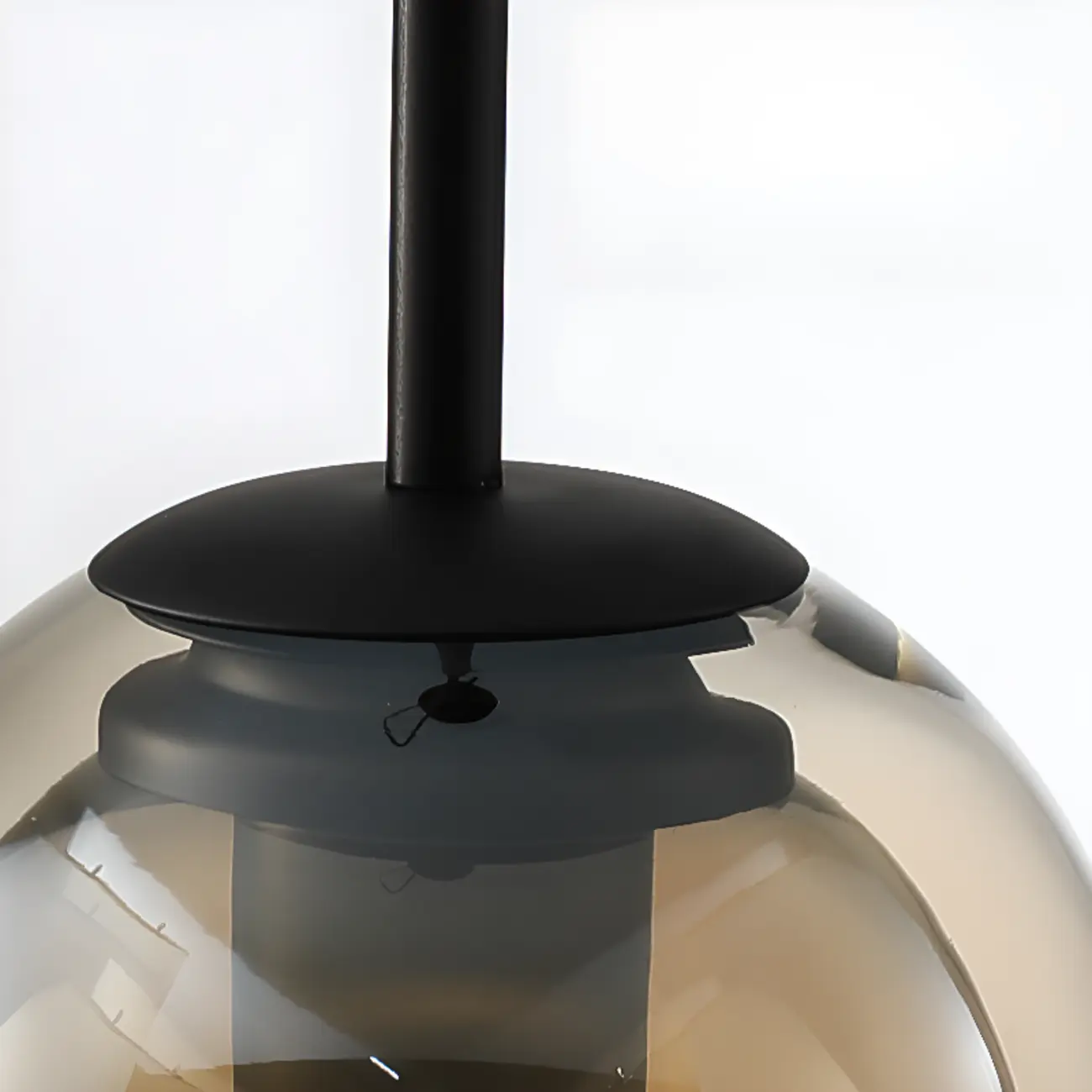 Modern Metal Gray Glass Cylinder Pendant Light Image - 12 | homeyfad