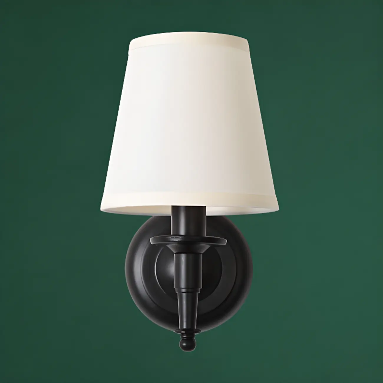 Vintage Matte Bracket Fabric Conical Wall Sconce Image - 8 | homeyfad