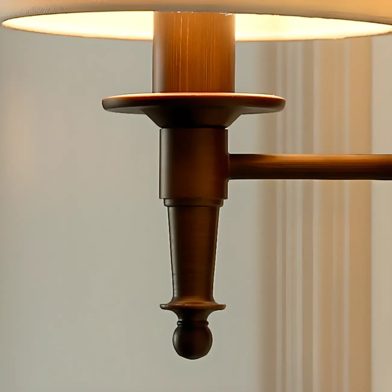 Vintage Matte Bracket Fabric Conical Wall Sconce Image - 13