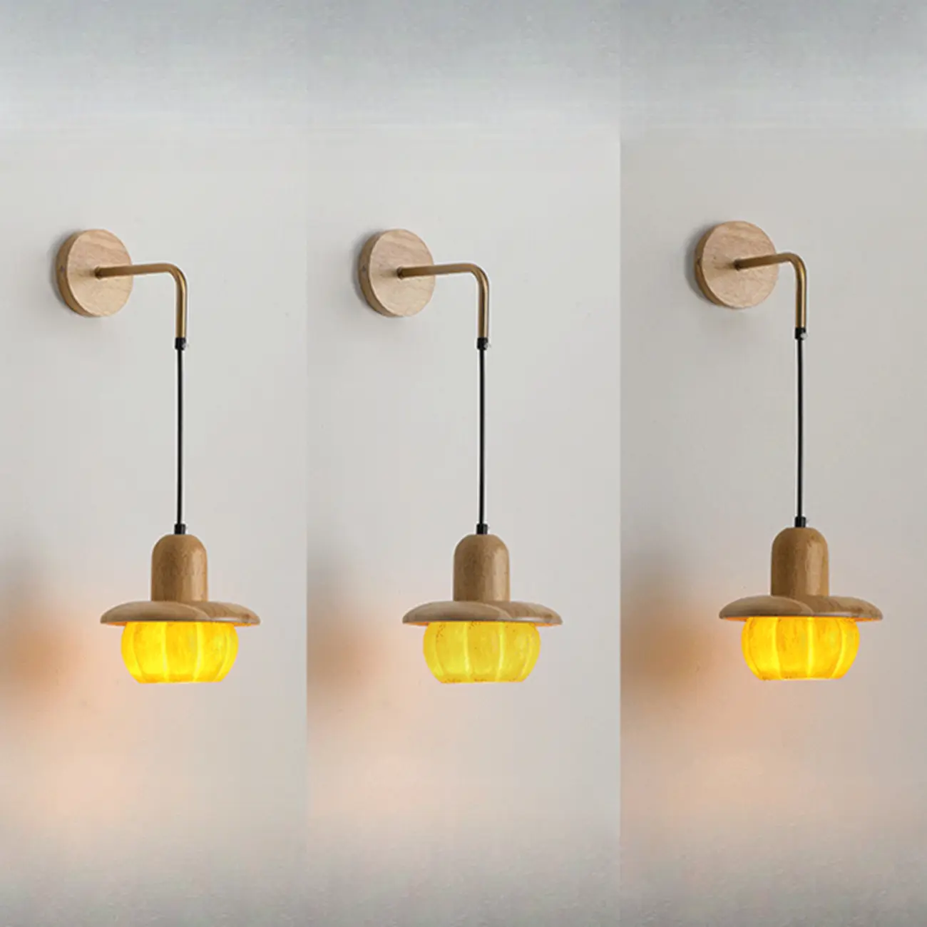 Modern Resin Yellow Shade Wall Light for Residential Use Image - 6 | homeyfad