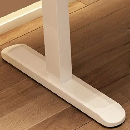 Modern Adjustable Wood Electric Standing Office Desk Image - 12