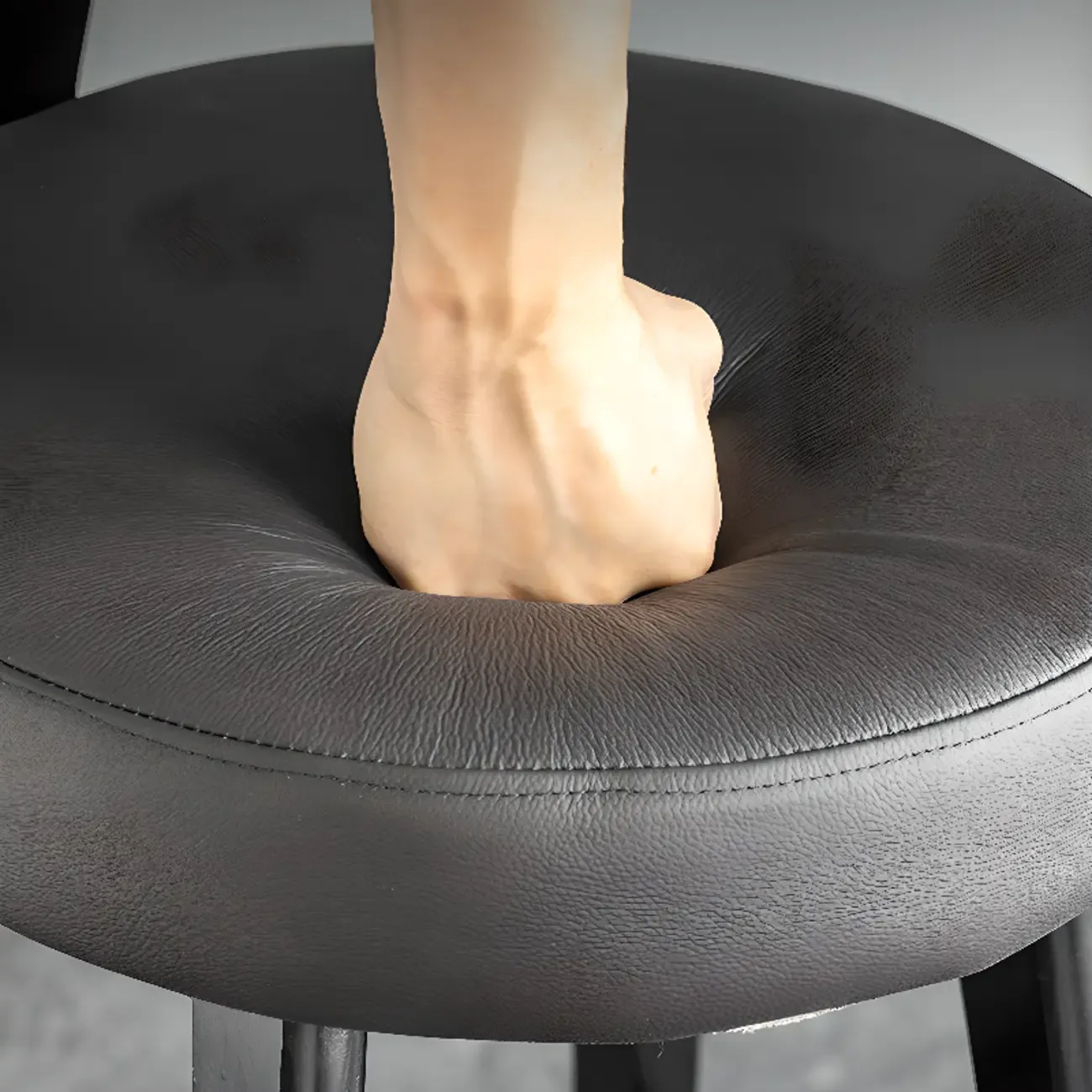 Modern Wood Upholstered Bar Stools with Back Image - 7