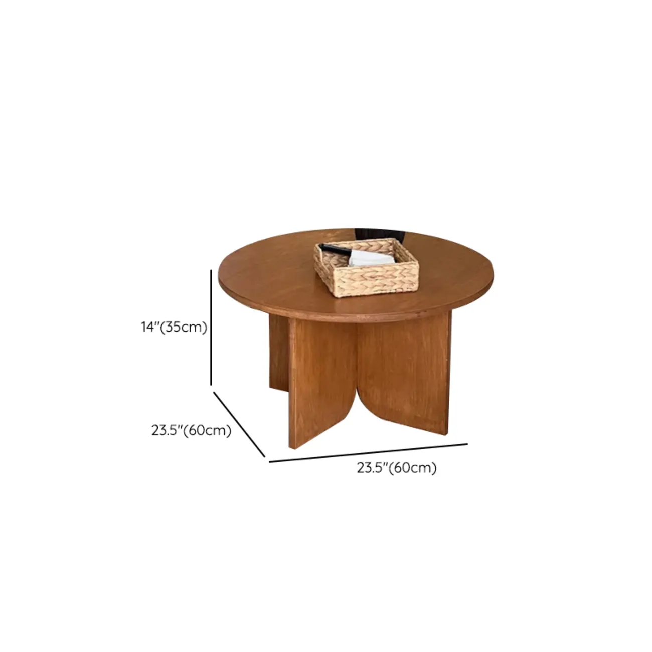 Modern Solid Wood Round Coffee Table Set with Dual Sizes  #size | homeyfad
