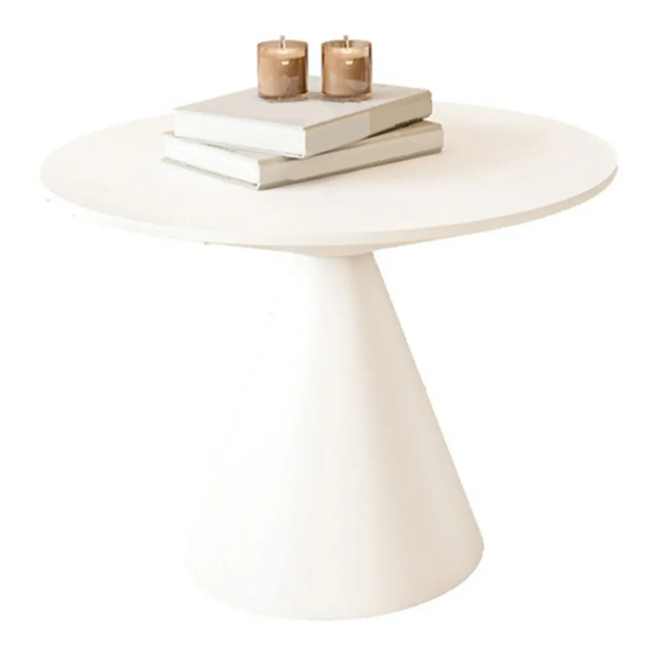 Modern Wood Coffee Table White Marble Base Image - 8 | homeyfad
