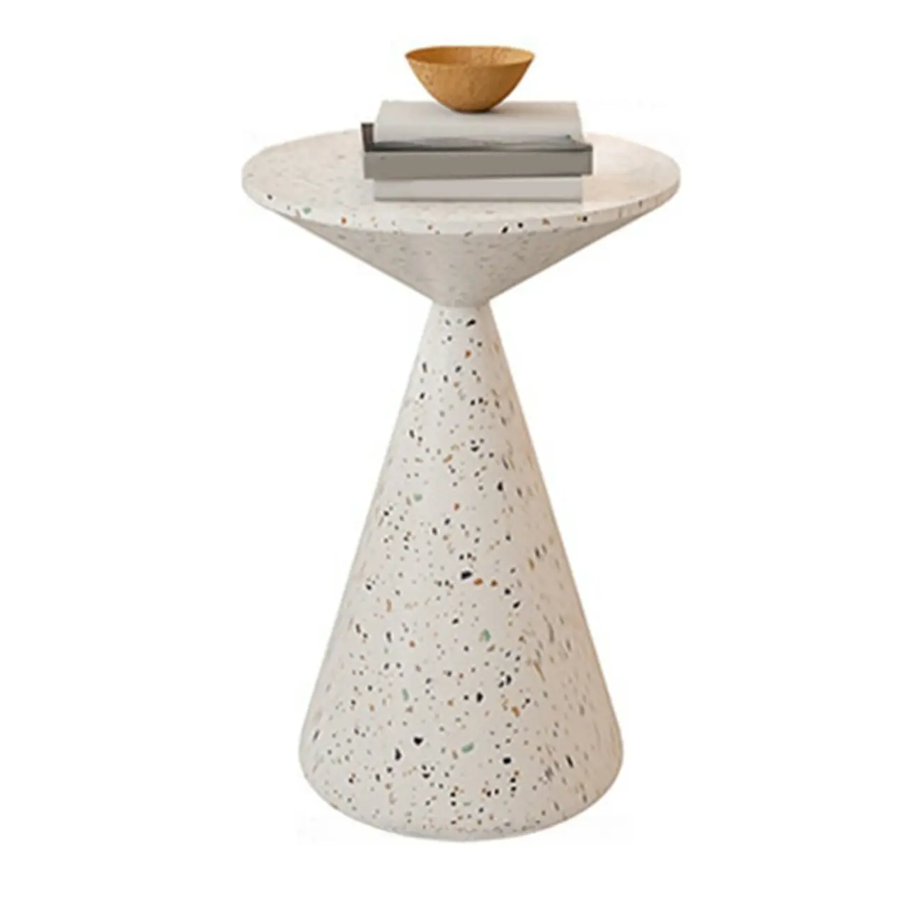 Modern Wood Coffee Table White Marble Base Image - 11 | homeyfad