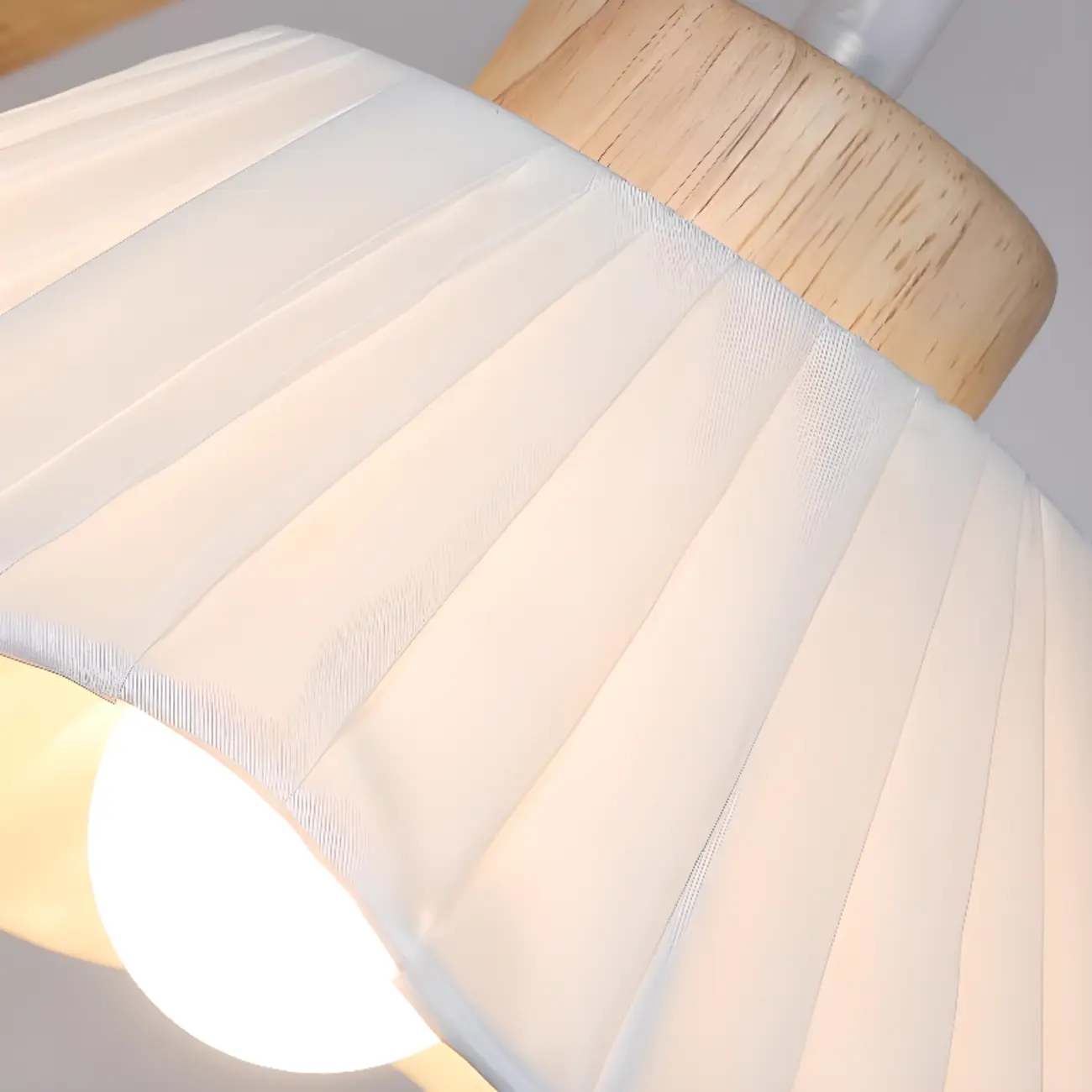 Indoor Mini Wall Sconce with Fabric Shade & Wooden Frame | homeyfad