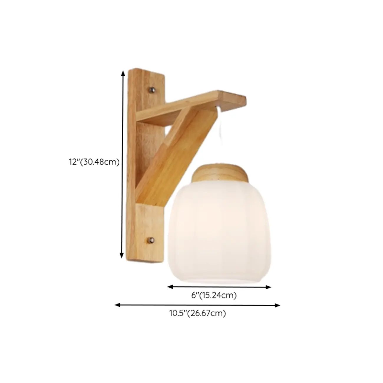 Indoor Mini Wall Sconce with Fabric Shade & Wooden Frame | homeyfad