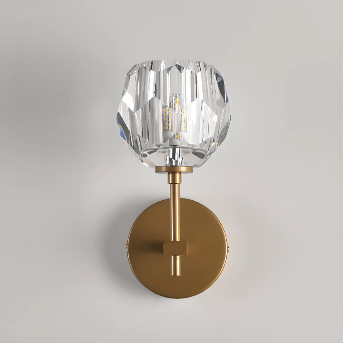 Modern Crystal Globe Wall Light with Black Fixture Image - 10 | homeyfad