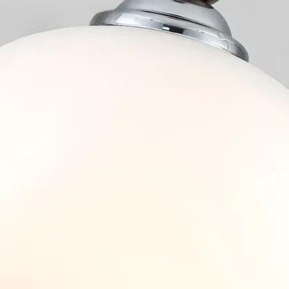  Milk Glass Drum Down Wall Sconce with Lumber and Metal Fixture Image - 9
