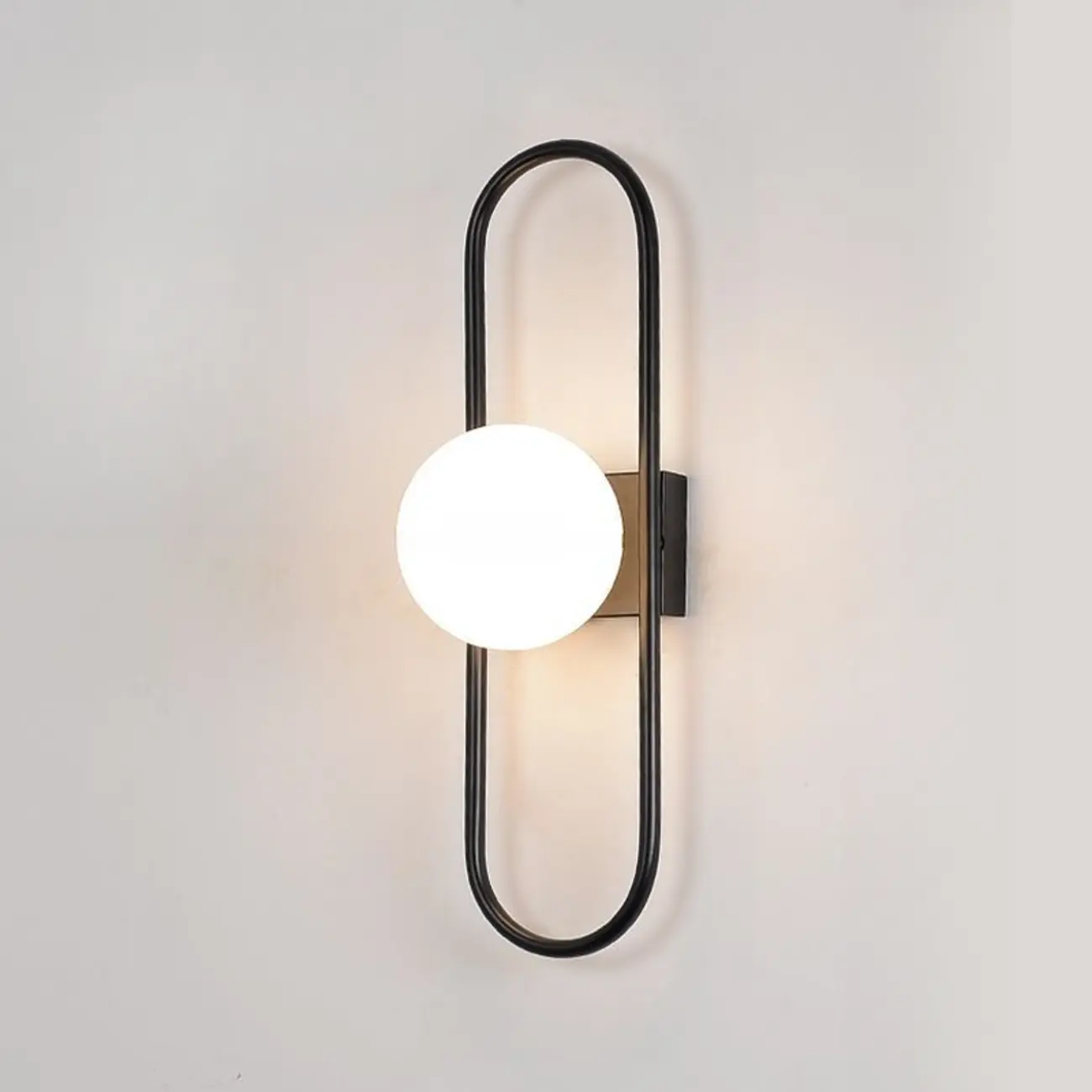 Modern Minimalist Globe Wall Sconce with Circular Ring | homeyfad