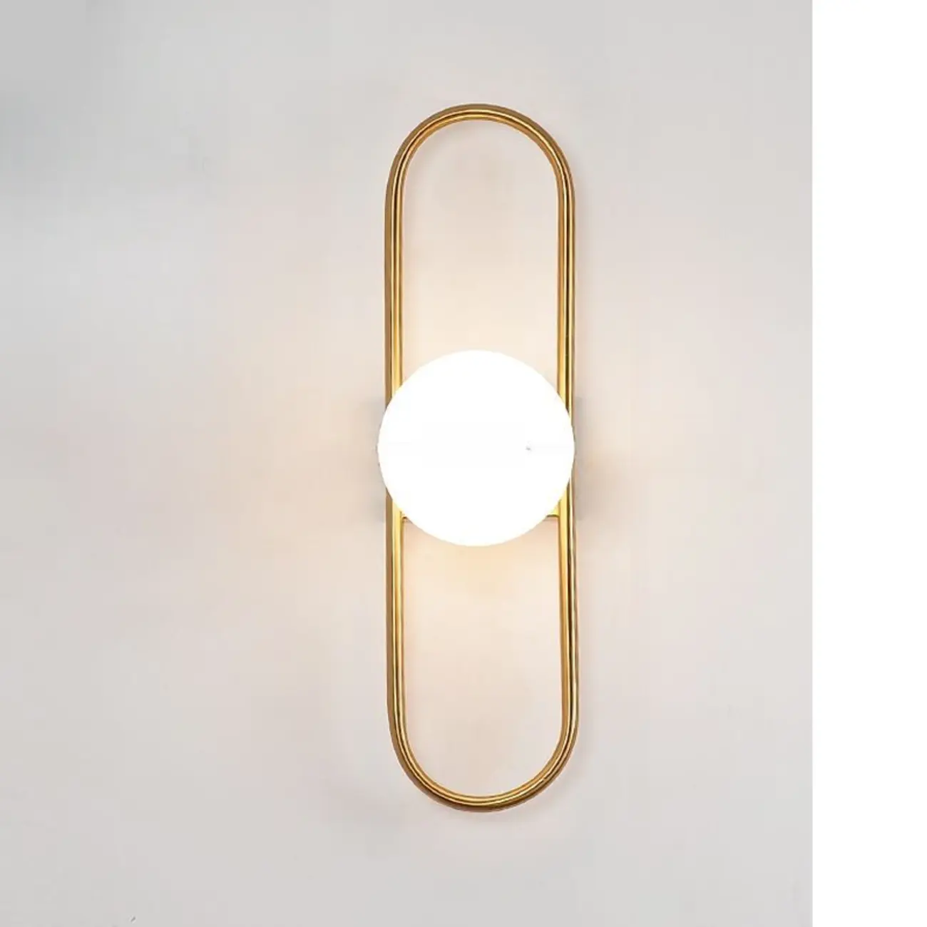 Modern Minimalist Globe Wall Sconce with Circular Ring | homeyfad