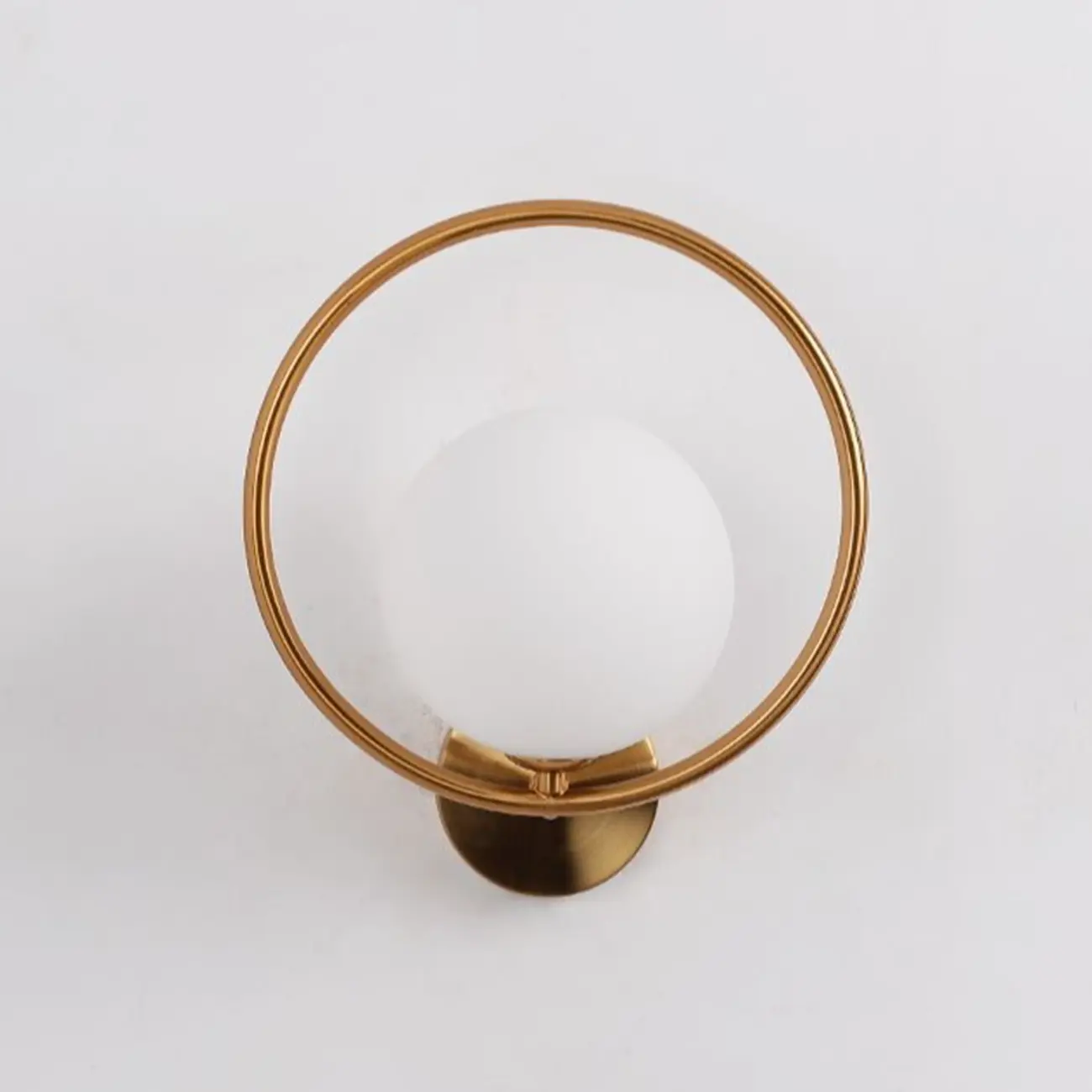 Modern Minimalist Globe Wall Sconce with Circular Ring | homeyfad