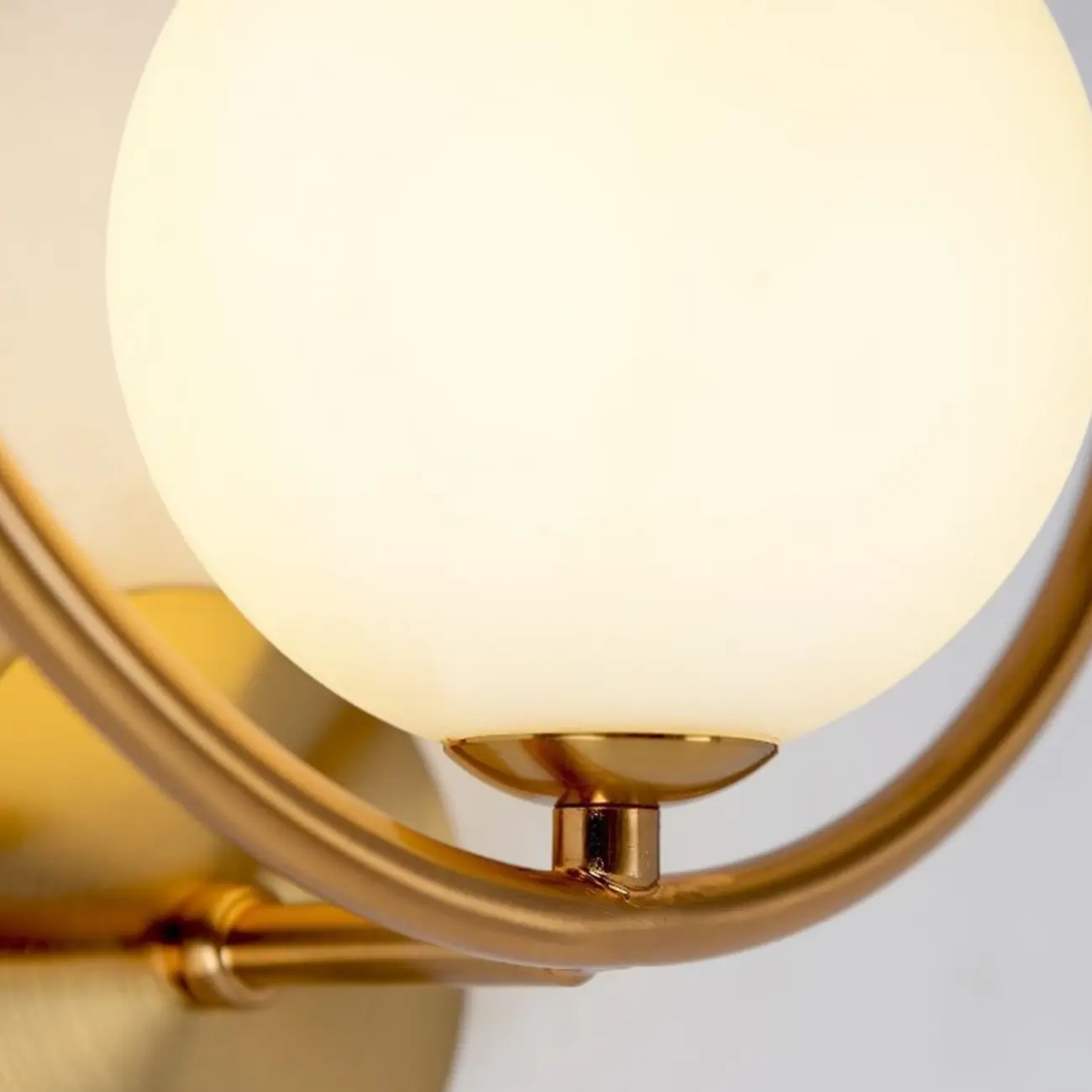 Modern Minimalist Globe Wall Sconce with Circular Ring | homeyfad
