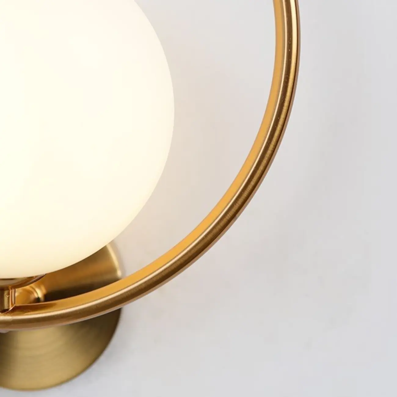 Modern Minimalist Globe Wall Sconce with Circular Ring | homeyfad