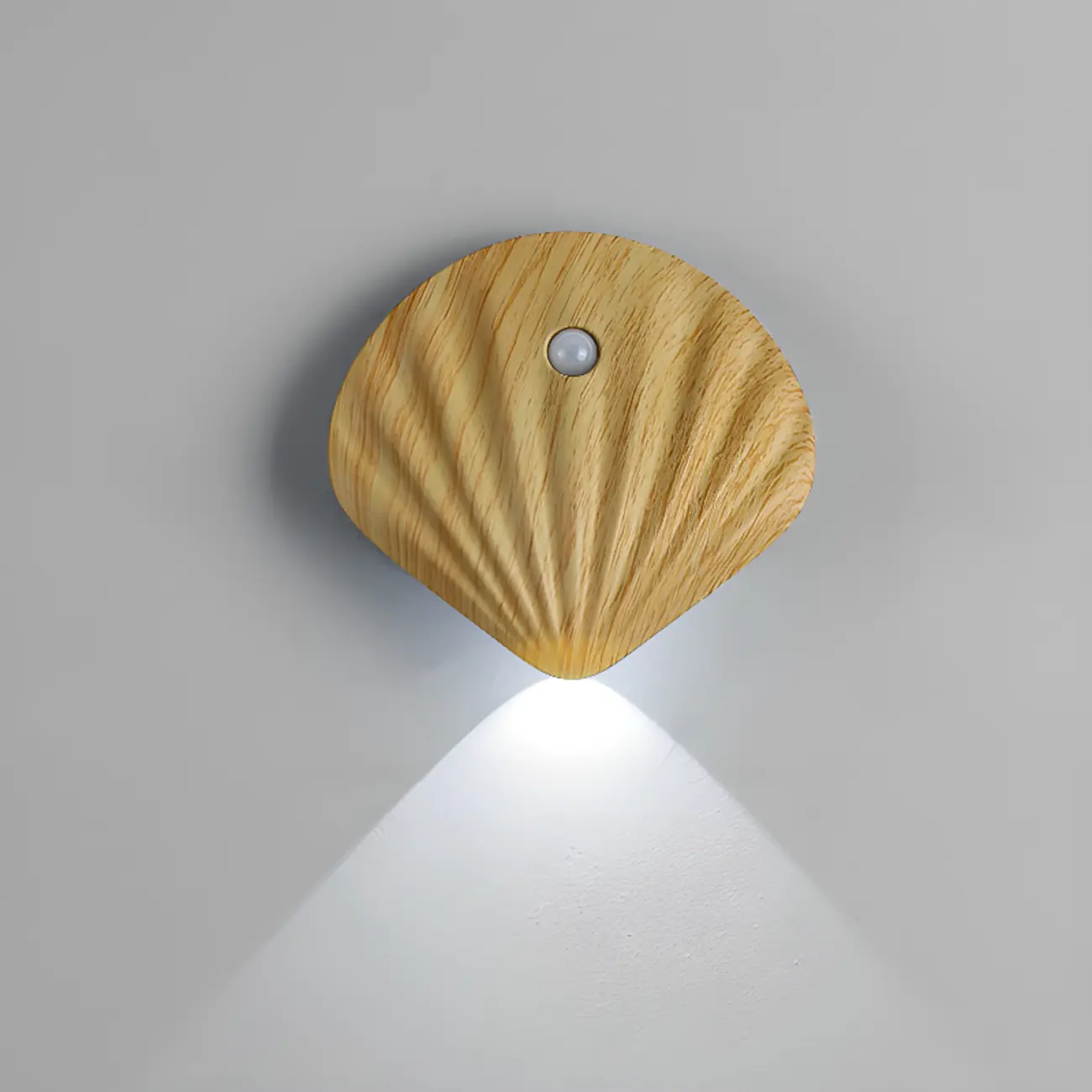 Minimalist Shell-Shape Rechargeable LED Wall Sconce Image - 3 | homeyfad