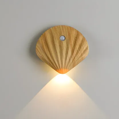 Minimalist Shell-Shape Rechargeable LED Wall Sconce Image - 4
