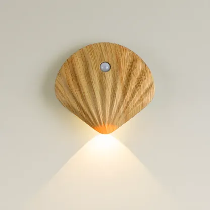 Minimalist Shell-Shape Rechargeable LED Wall Sconce Image - 9