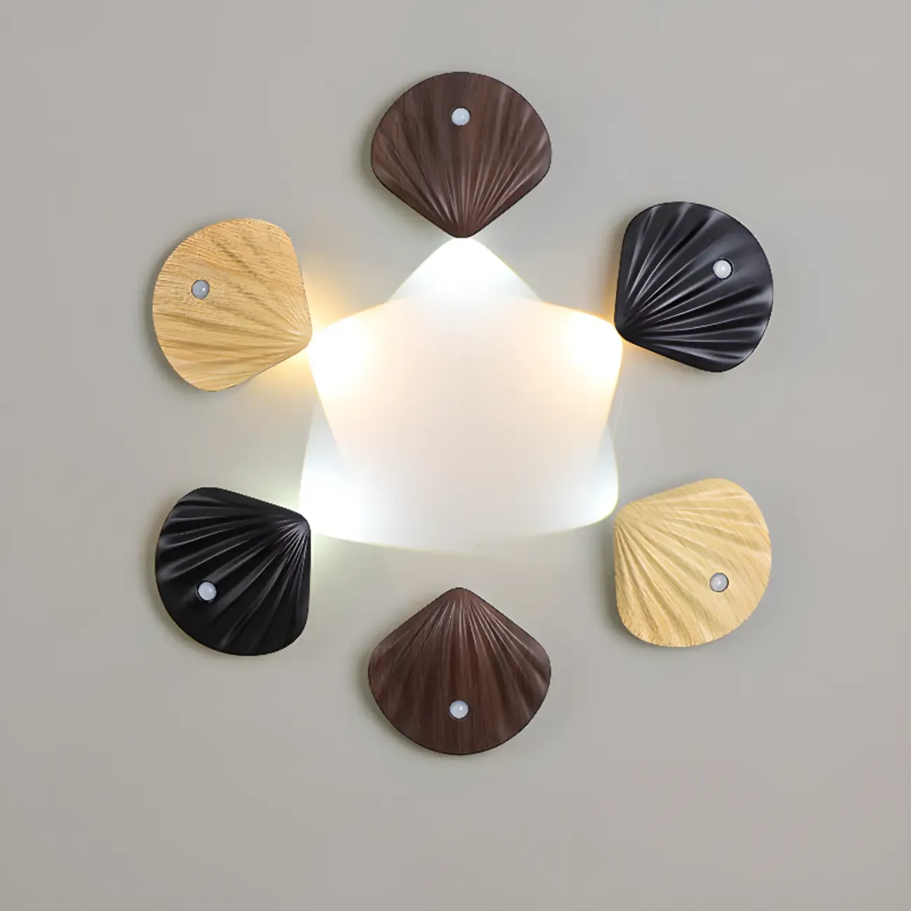 Minimalist Shell-Shape Rechargeable LED Wall Sconce Image - 16