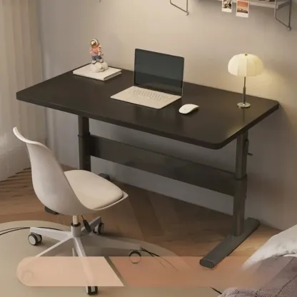 Nordic White Adjustable Wood Standing Desk for Home Office Image - 2