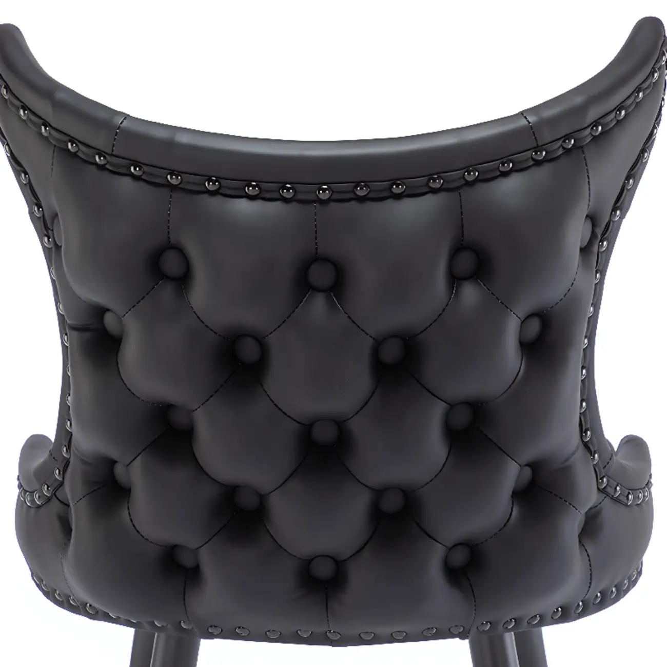 Tufted Four Legs Leather Wingback Counter Bar Stools Image - 15 | homeyfad