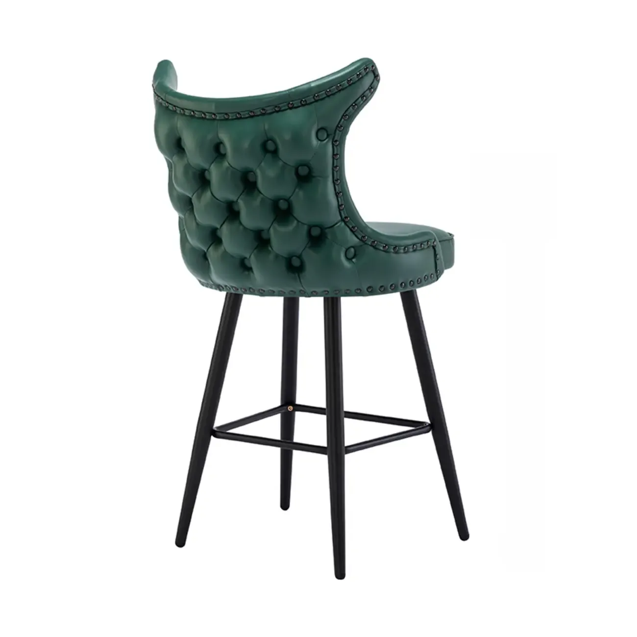 Tufted Four Legs Leather Wingback Counter Bar Stools | HomeyFad