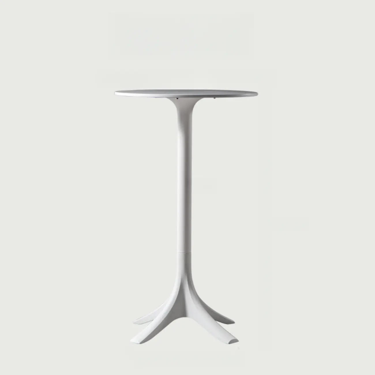 White Round Acrylic Tall Bistro Table Pedestal Base Image - 6 | homeyfad