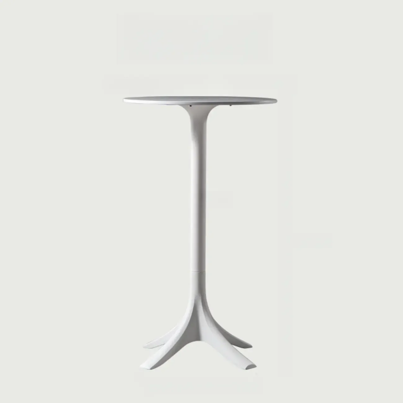 White Round Acrylic Tall Bistro Table Pedestal Base | HomeyFad