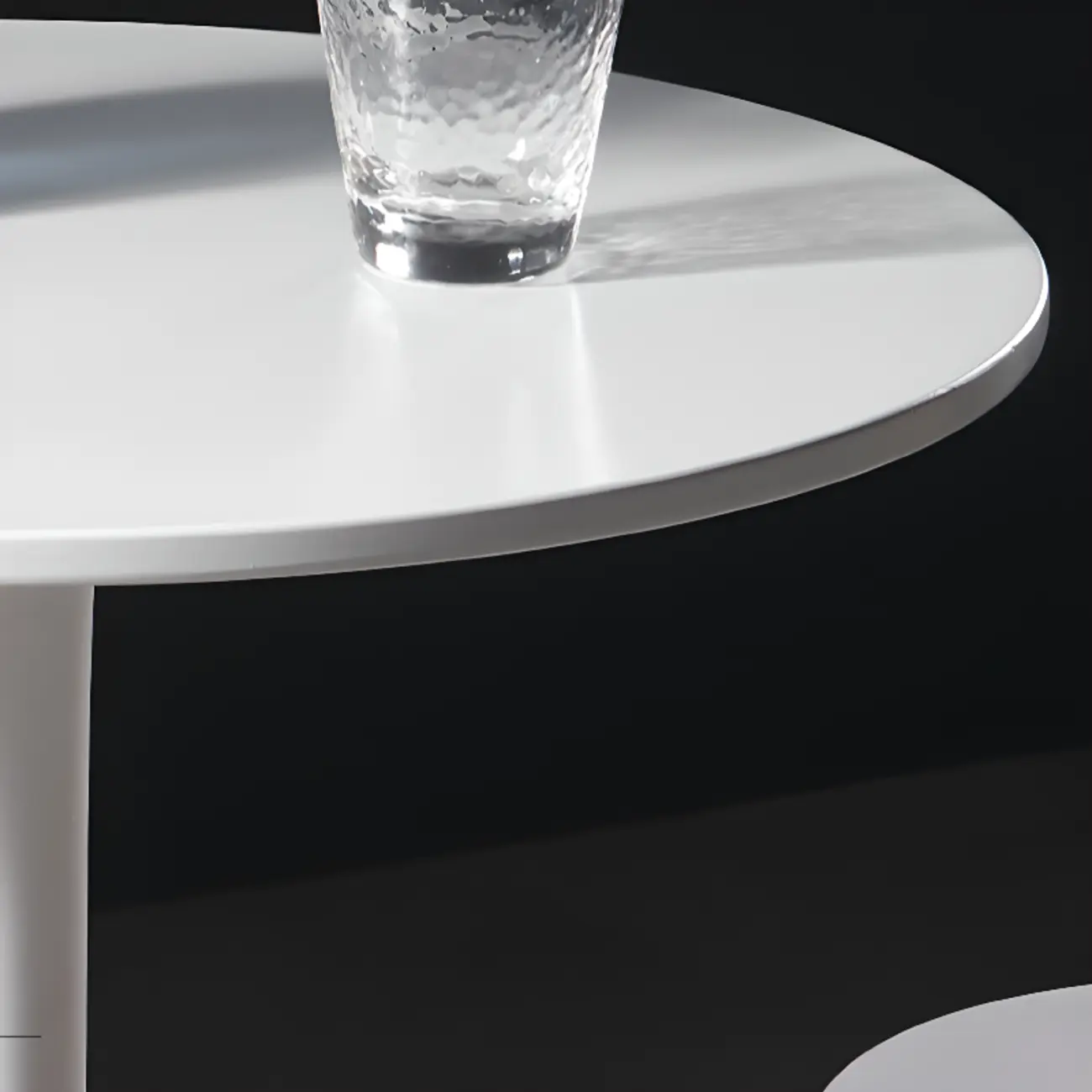White Round Acrylic Tall Bistro Table Pedestal Base Image - 11 | homeyfad