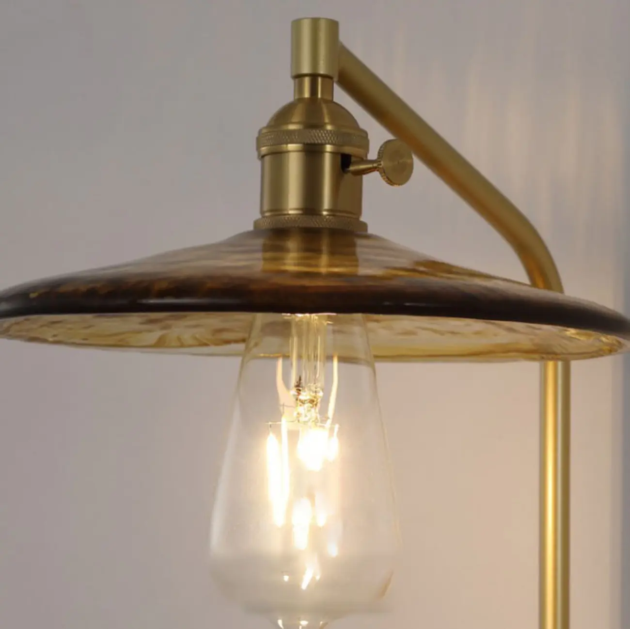 Industrial Indoor Wall Sconce with Shelf and Brass Finish Image - 13 | homeyfad