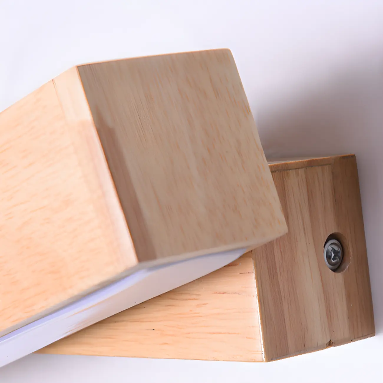 Rotatable Linear Wooden LED Wall Sconce for Bedside Decor | homeyfad