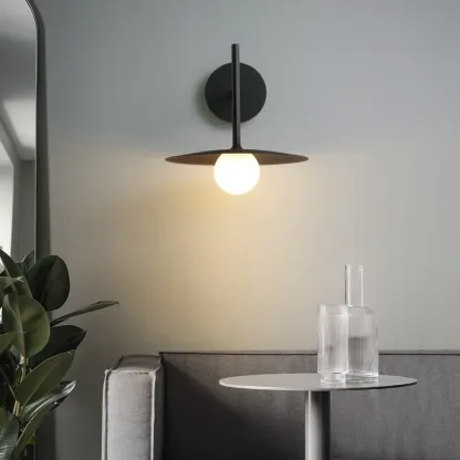 Minimalist Iron Wall Light with Metal Fixture for Living Room Image - 1