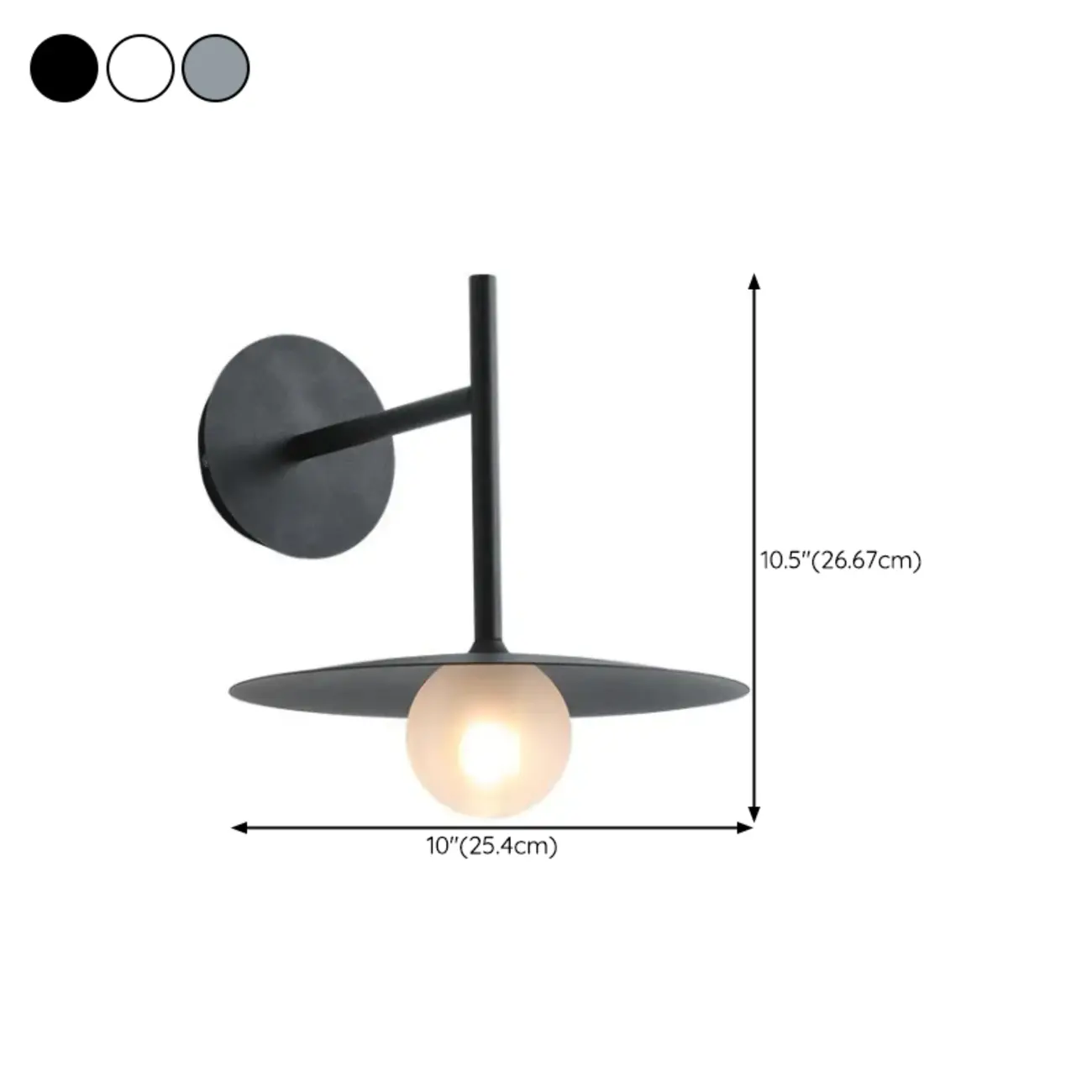 Industrial Metal Black G9 Wall Sconce for Living Room Lighting  #size