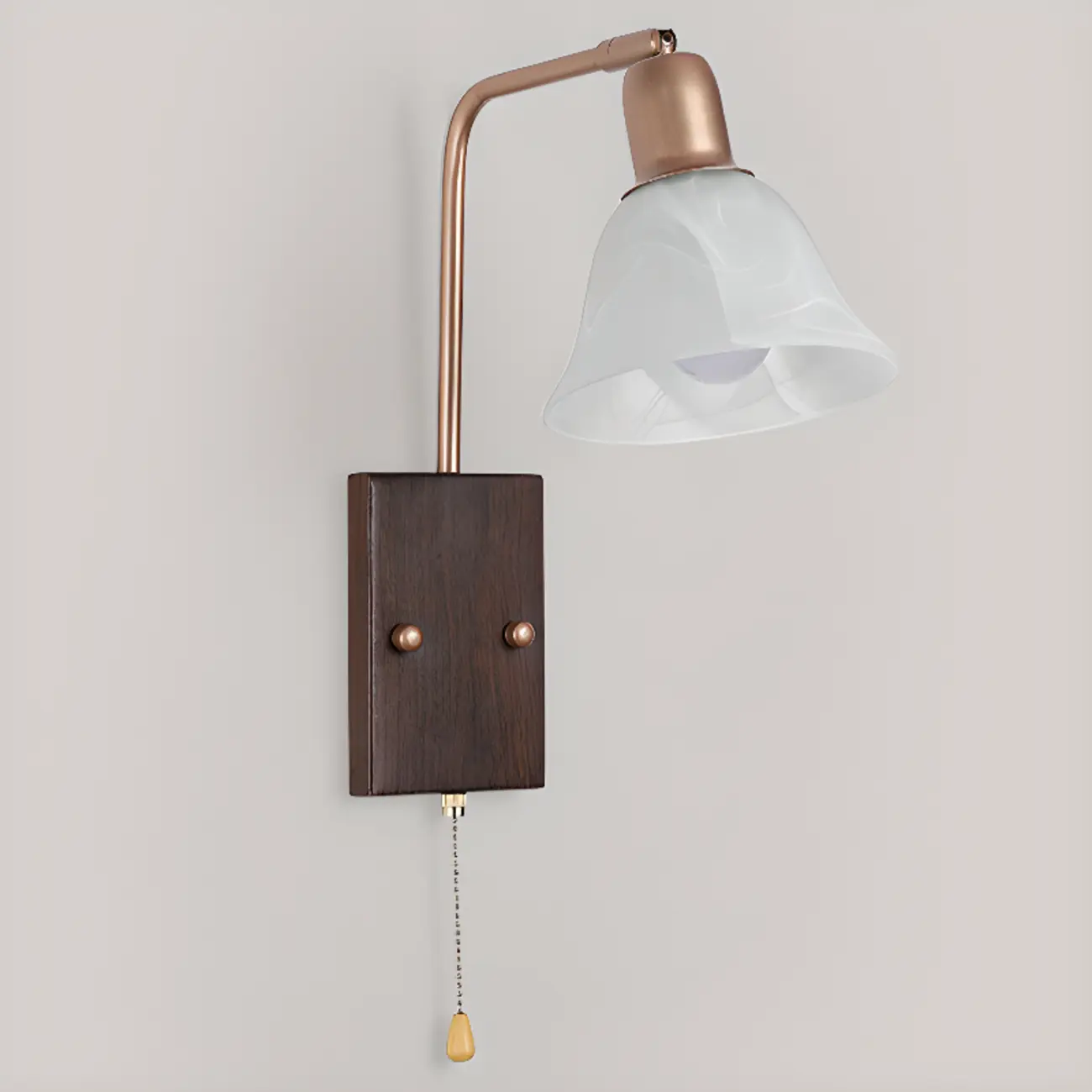 Modern Swing Arm Wall Light with White Glass Shade Image - 10 | homeyfad