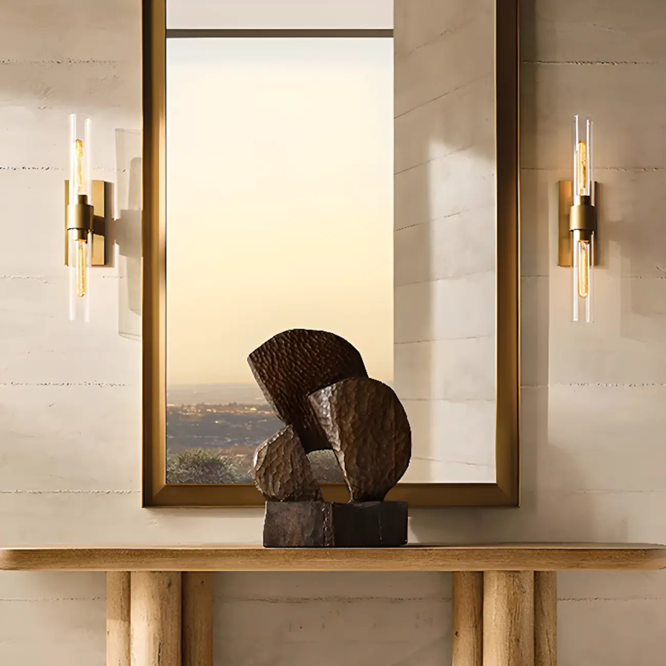 Modern Indoor Cylindrical 2-Light Wall Light with Acrylic Shade | homeyfad