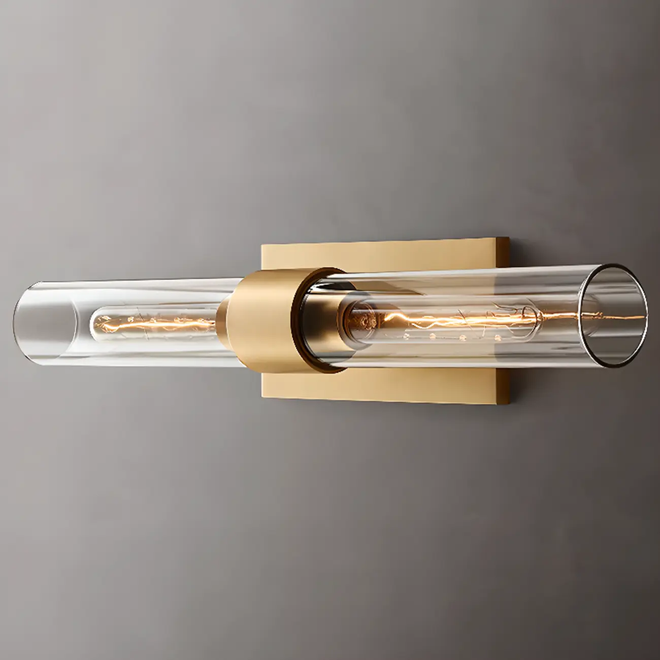 Modern Indoor Cylindrical 2-Light Wall Light with Acrylic Shade | homeyfad