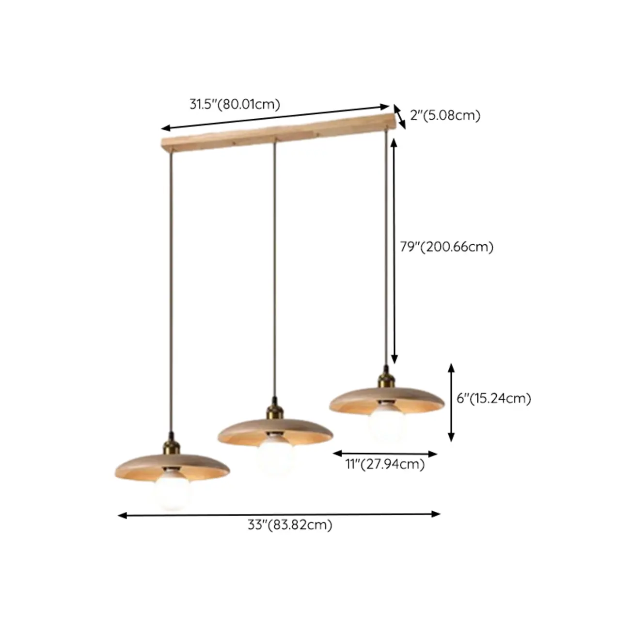 Modern Rustic Wood Round Adjustable Island Light for Dining Area Image - 9 | homeyfad