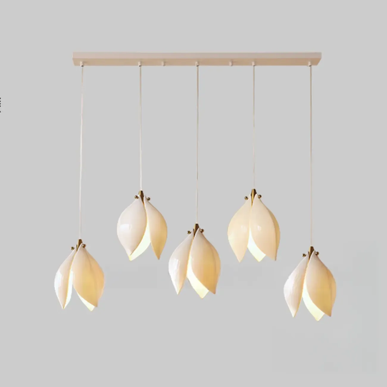 Modish Ceramic Flower Pendant Light for Kitchen Island Image - 6