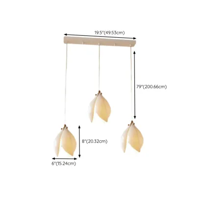 Modish Ceramic Flower Pendant Light for Kitchen Island #size