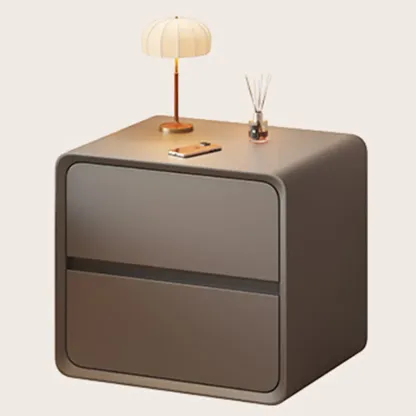 Modern Cream Finish Nightstand with Storage Drawers Image - 10