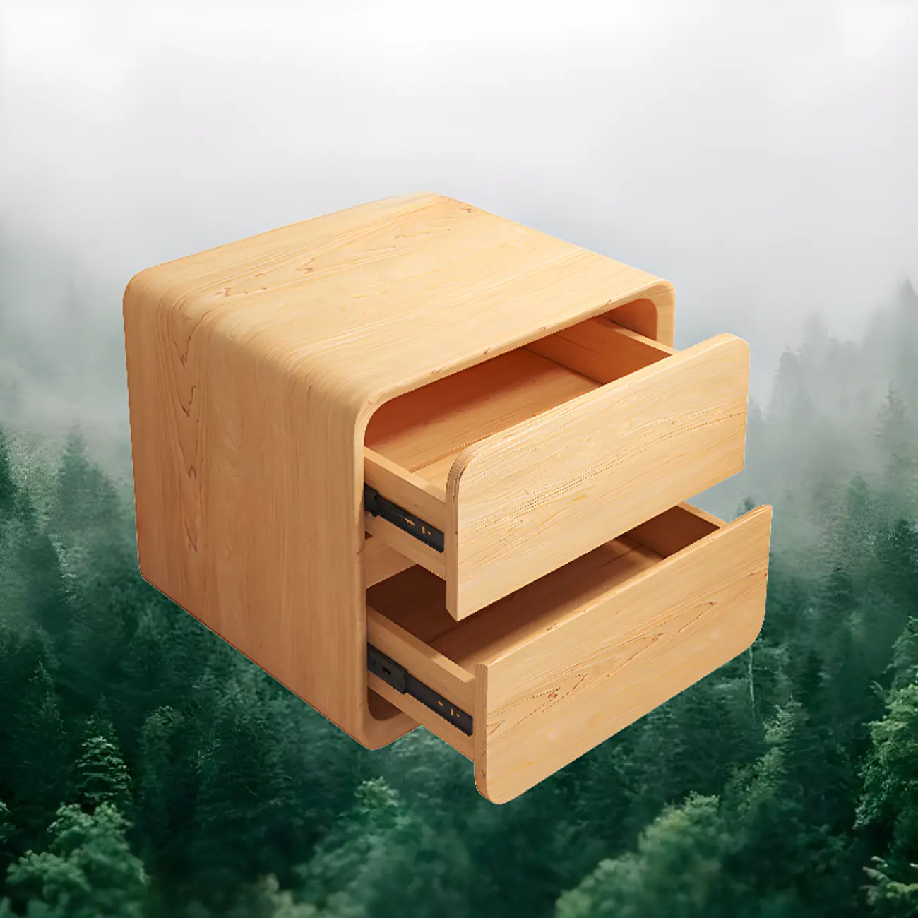 Modern Cream Finish Nightstand with Storage Drawers Image - 14 | homeyfad