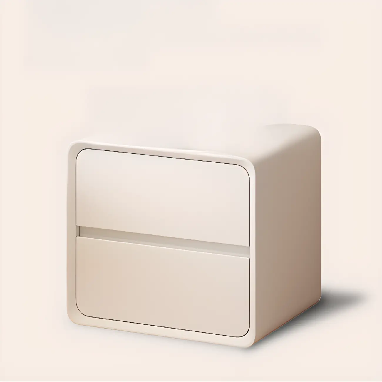 Modern Cream Finish Nightstand with Storage Drawers Image - 16 | homeyfad