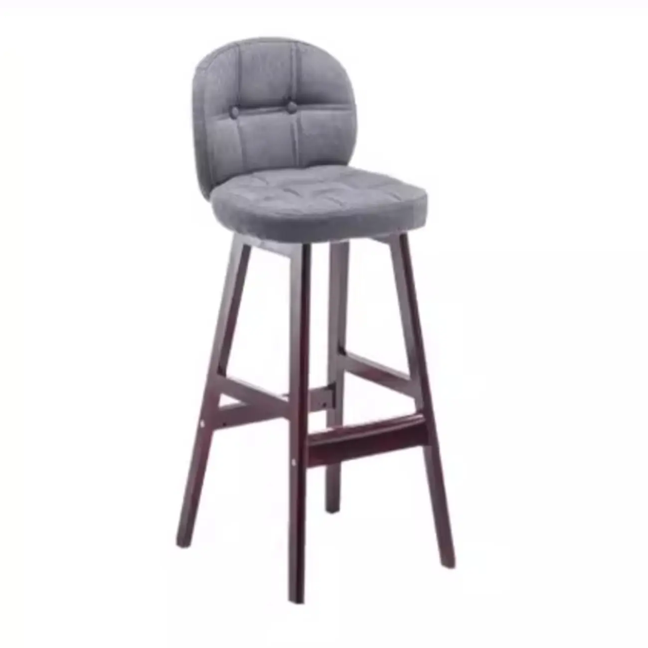Elegant Low Back Bucket Faux Leather Bar Stool Image - 13 | homeyfad